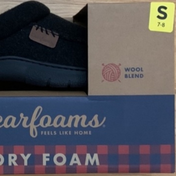 NEW! Dearfoams Men's Slippers Memory Foam Black Sizes S M L XL Fast Shipping NWT - Picture 4 of 8